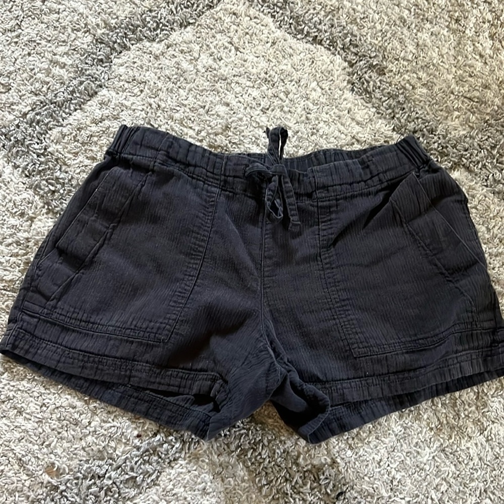Prana Shorts Womens Extra Small Gray Drawstring Athletic Gym Hiking Workout
